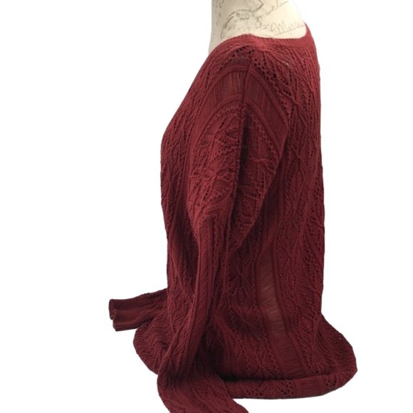 RVCA Deep Red Oversized Knitted Sweater Size M/L - Picture 2 of 5